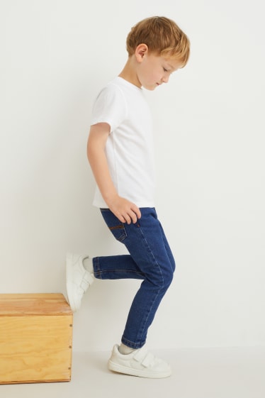 Kinderen: jongens - Set van 3 - skinny jeans - jeansblauw