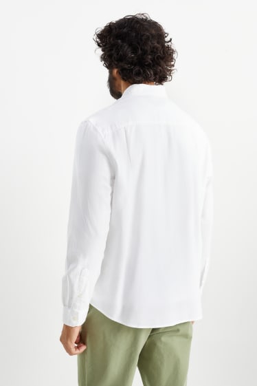 Herren - Oxford Hemd - Regular Fit - Button-down - weiss