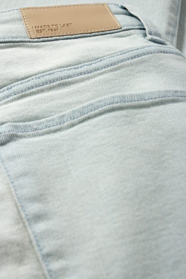 Women - Flared jeans - high waist - denim-light blue