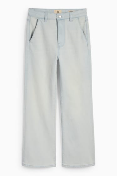 Women - Flared jeans - high waist - denim-light blue