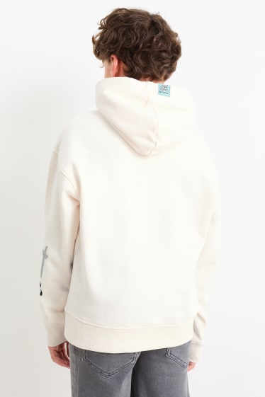 Kinder Jungen - Graffiti - Hoodie - cremeweiß