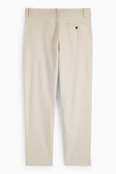 Men - Chinos - tapered fit - light beige