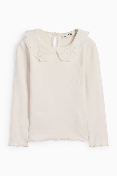 Bambine - Maglia a maniche lunghe - crema