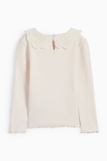Bambine - Maglia a maniche lunghe - crema