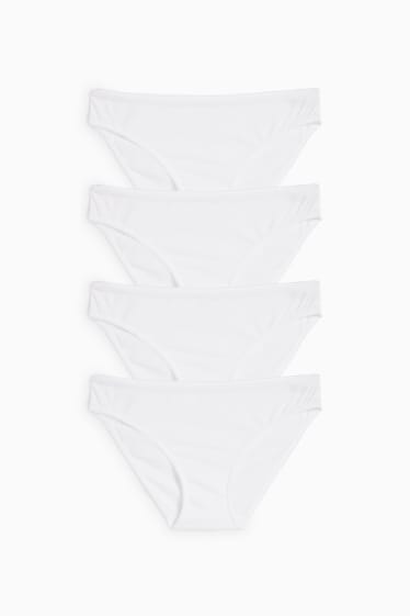 Women - Multipack of 4 - briefs - cremewhite