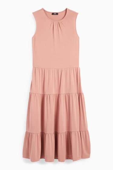 Damen - A-Linien Kleid - dunkelrosa