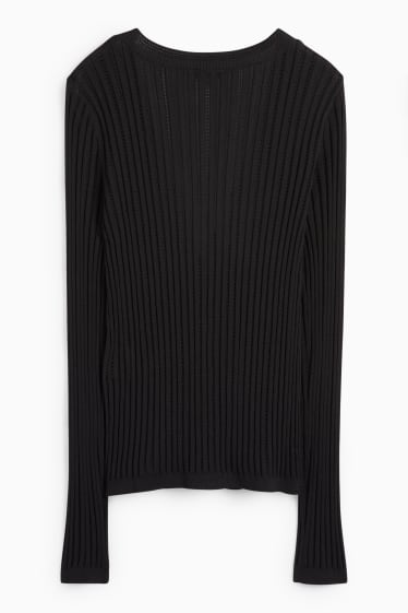 Damen - Strickjacke - schwarz