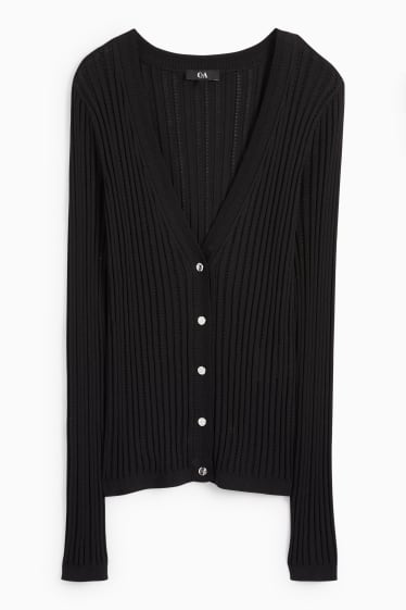 Damen - Strickjacke - schwarz