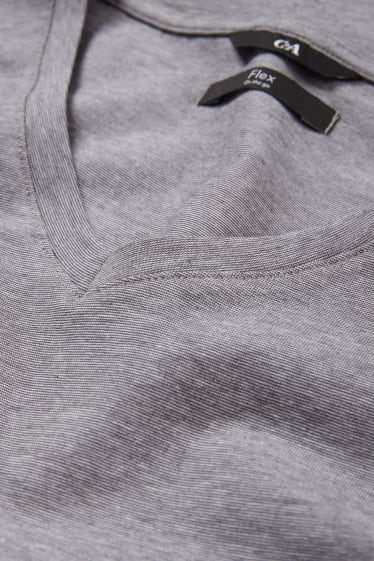 Mężczyźni - T-shirt - Flex - szary-melanż