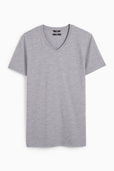 Mężczyźni - T-shirt - Flex - szary-melanż
