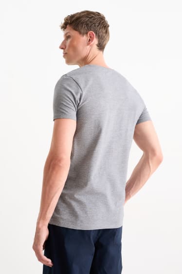 Mężczyźni - T-shirt - Flex - szary-melanż