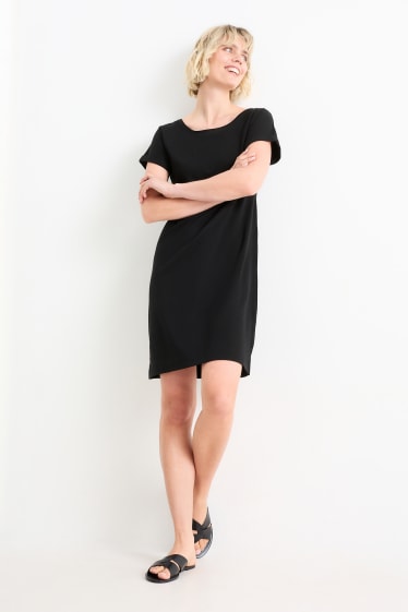 Dona - Vestit bàsic estil samarreta - negre