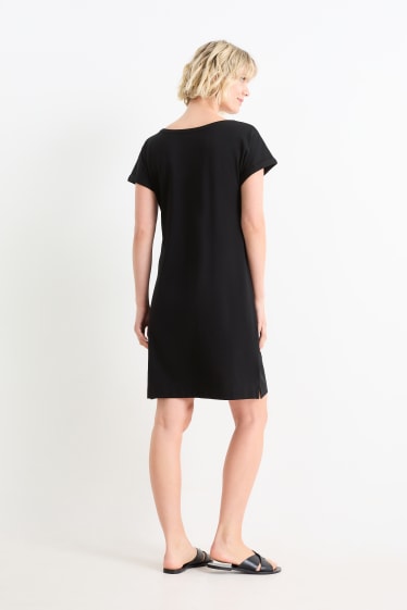 Dona - Vestit bàsic estil samarreta - negre