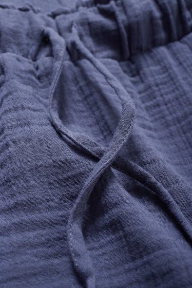 Dames - Rok van mousseline - donkerblauw