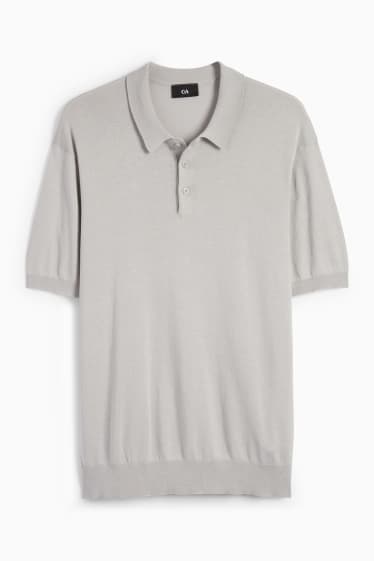 Heren - Poloshirt - lichtgrijs