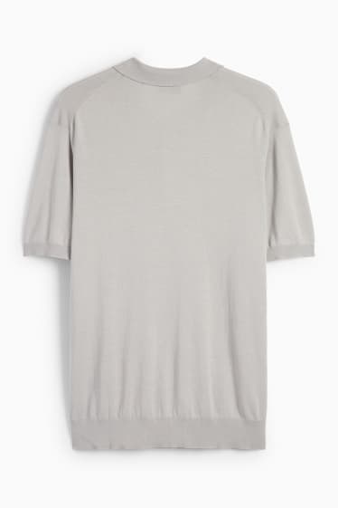 Heren - Poloshirt - lichtgrijs