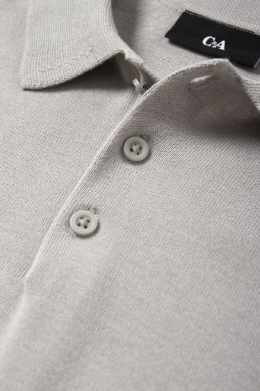 Heren - Poloshirt - lichtgrijs