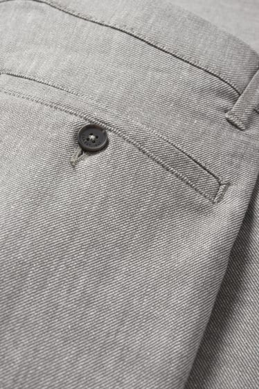 Hommes - Chino - tapered fit - gris