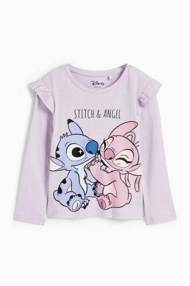 Kinder Mädchen - Lilo & Stitch - Langarmshirt - hellviolett