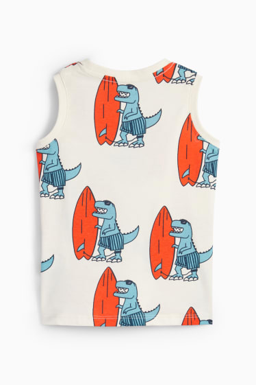 Children Boys - Dinosaur and surfer - top - cremewhite