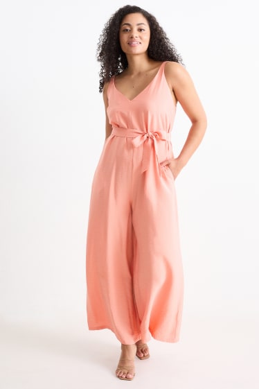 Dames - Jumpsuit - donker rose