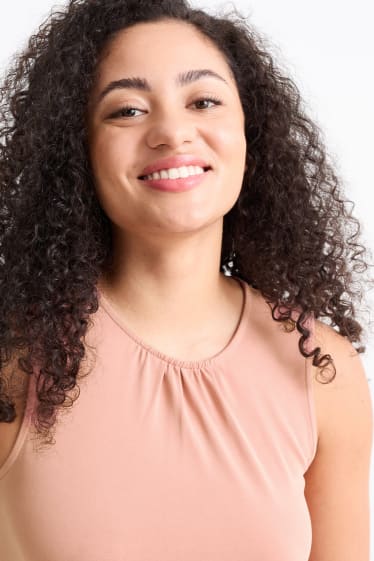 Damen - A-Linien Kleid - dunkelrosa