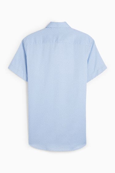 Bărbați - Cămașă office - slim fit - guler italian - ușor de călcat - cu model - albastru deschis