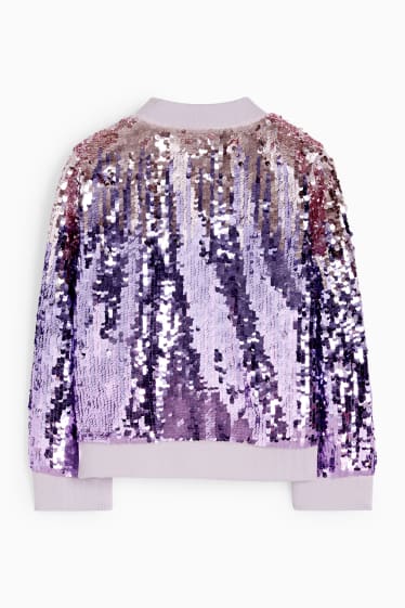 Enfants filles - Blouson à sequins - brillant - violet