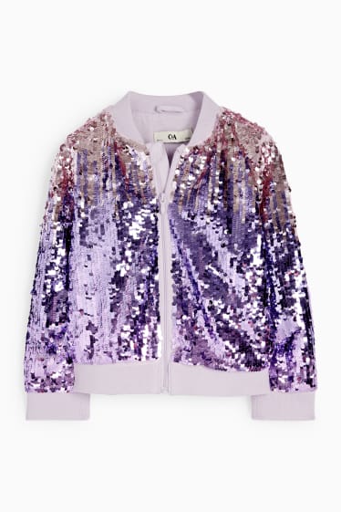 Enfants filles - Blouson à sequins - brillant - violet