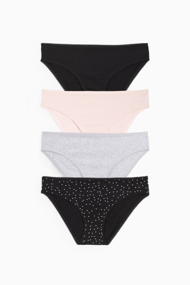 Femmes - Lot de 4 - culottes - noir