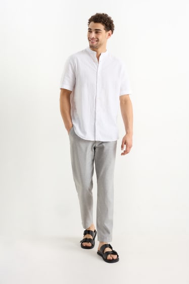 Hommes - Chino - tapered fit - gris