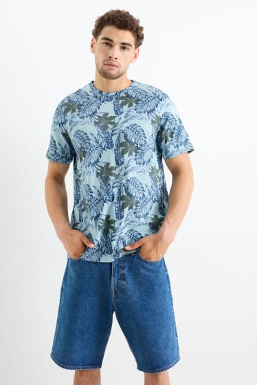 Hombre - Camiseta  - azul claro