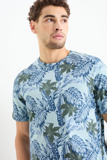Hombre - Camiseta  - azul claro