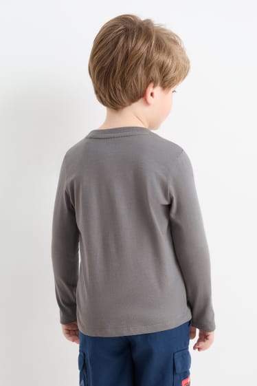 Kinder Buben - Spider-Man - Langarmshirt - grau-melange