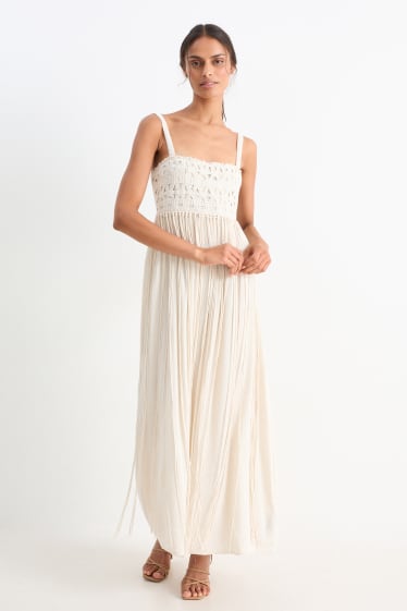 Women - Fit & flare dress - light beige