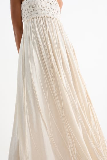 Women - Fit & flare dress - light beige