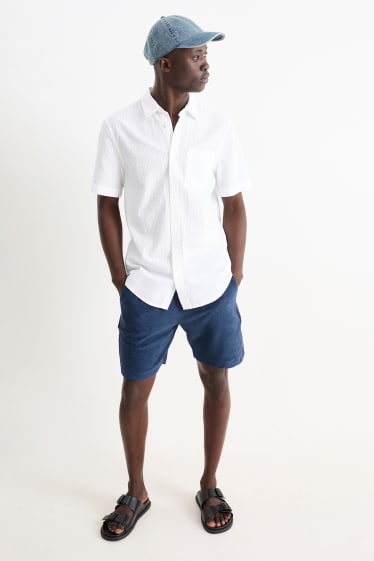 Uomo - Shorts di spugna - blu scuro