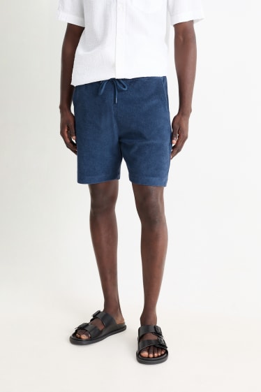 Uomo - Shorts di spugna - blu scuro