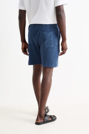 Uomo - Shorts di spugna - blu scuro