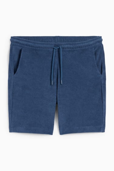 Uomo - Shorts di spugna - blu scuro