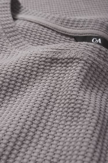 Herren - T-Shirt - strukturiert - dunkelgrau