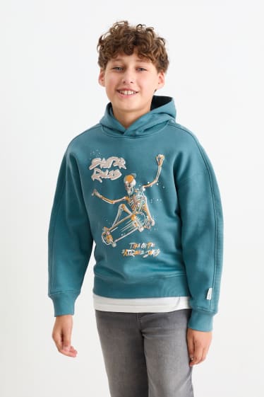 Kinder Jungen - Skater - Hoodie - petrol