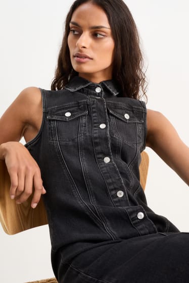 Women - Denim dress - LYCRA® - denim-dark gray