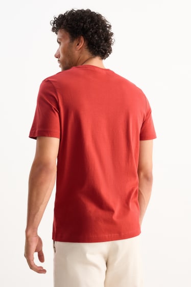 Herren - T-Shirt - Regular Fit - dunkelrot