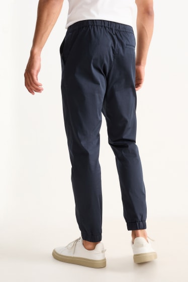 Hommes - Pantalon de jogging - tapered fit - bleu foncé