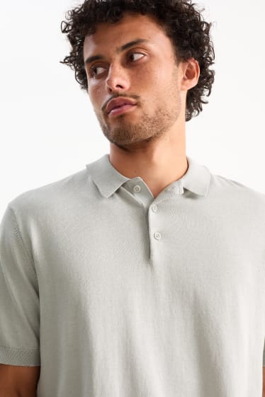 Heren - Poloshirt - lichtgrijs