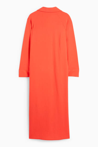 Damen - Blusenkleid - orange