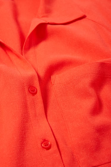Damen - Blusenkleid - orange