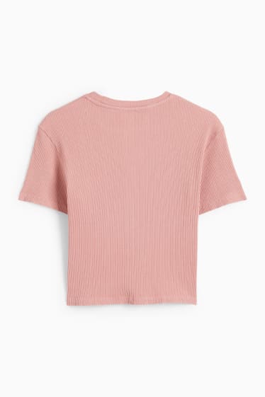 Kobiety - Krótki T-shirt - różowy