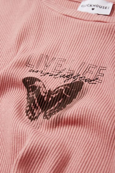 Kobiety - Krótki T-shirt - różowy